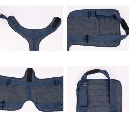 Pet Leash Senior Dogs Walking Aids Chest Harness, Size: XL(Dark Blue) by bashfashion