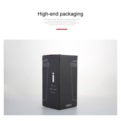 500ML Portable Stainless Steel Creative Gift Coffee Cup Office Vacuum Thermos Mug(White) by bashfashion