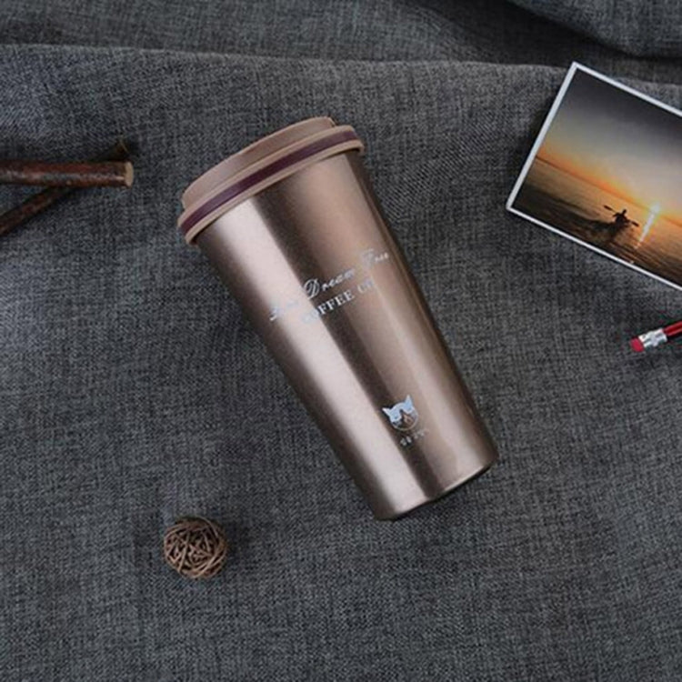 500ML Portable Stainless Steel Creative Gift Coffee Cup Office Vacuum Thermos Mug(Coffee) by bashfashion