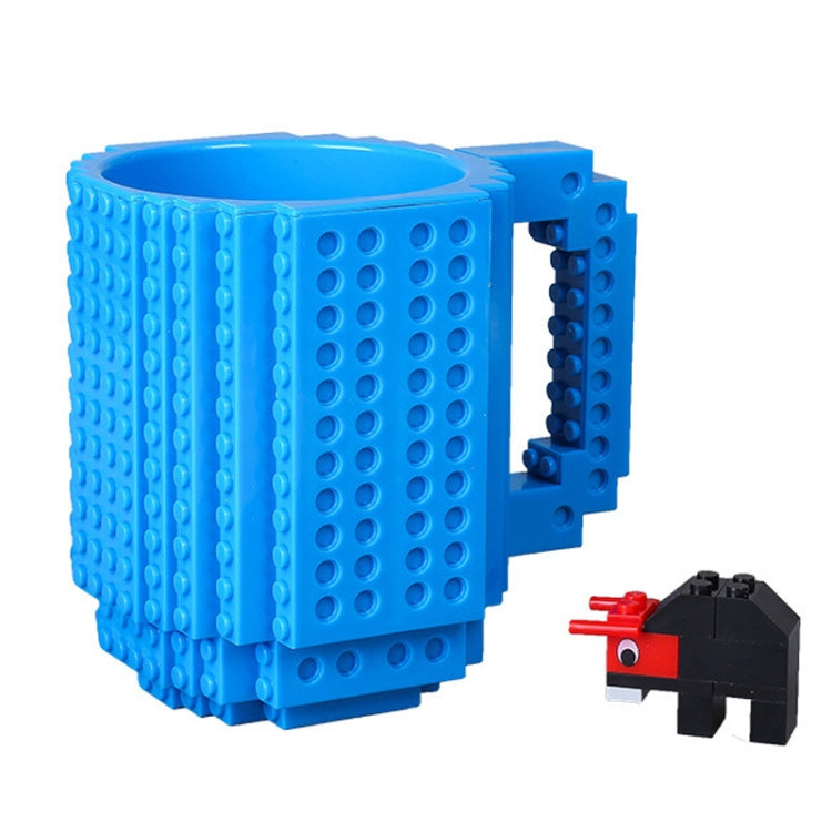 Building Blocks Design Creative Milk Mug Coffee Cup Build-on Brick Drinking Water Holder, Value:301-400ml(Blue) by bashfashion