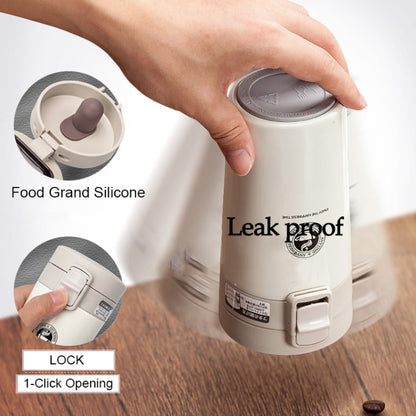 Double Wall Stainless Steel Vacuum Flasks 380ml Car Thermo Cup Coffee Tea Travel Mug Thermol Bottle, Capacity:380ml(Brown) by bashfashion