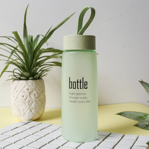 Water Bottle Plastic Sport Scrub Leak Proof Drinking Bottle Portable Fashion Drinkware Tour Bottles for Lovers, Capacity: 520ML(Green) by bashfashion