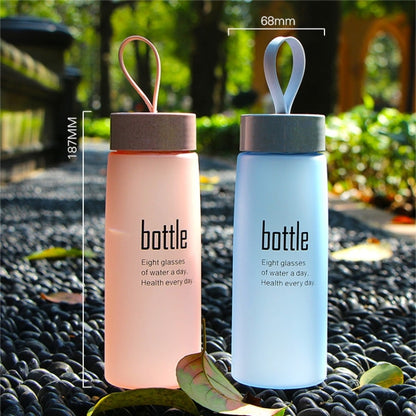 Water Bottle Plastic Sport Scrub Leak Proof Drinking Bottle Portable Fashion Drinkware Tour Bottles for Lovers, Capacity: 520ML(Green) by bashfashion