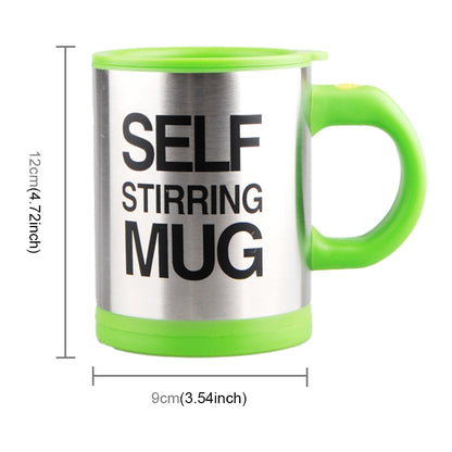 400ml Mugs Automatic Electric Self Stirring Mug Cup Coffee Milk Mixing Mug Smart Stainless Steel Juice Mix Cup Drinkware(Green) by bashfashion