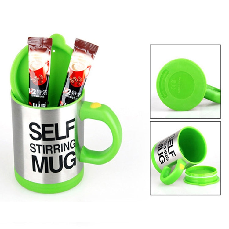 400ml Mugs Automatic Electric Self Stirring Mug Cup Coffee Milk Mixing Mug Smart Stainless Steel Juice Mix Cup Drinkware(Green) by bashfashion