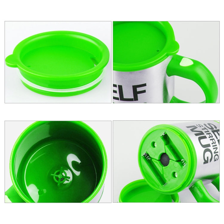 400ml Mugs Automatic Electric Self Stirring Mug Cup Coffee Milk Mixing Mug Smart Stainless Steel Juice Mix Cup Drinkware(Green) by bashfashion
