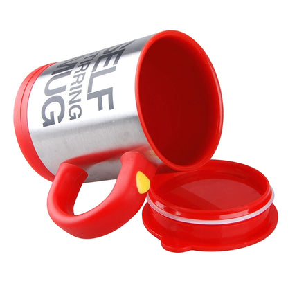 400ml Mugs Automatic Electric Self Stirring Mug Cup Coffee Milk Mixing Mug Smart Stainless Steel Juice Mix Cup Drinkware(Red) by bashfashion