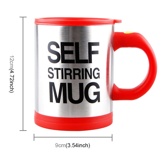 400ml Mugs Automatic Electric Self Stirring Mug Cup Coffee Milk Mixing Mug Smart Stainless Steel Juice Mix Cup Drinkware(Red) by bashfashion