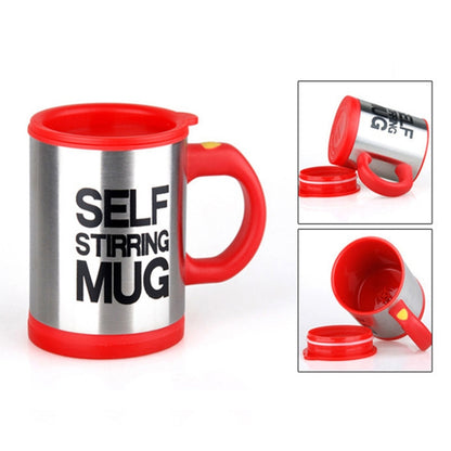 400ml Mugs Automatic Electric Self Stirring Mug Cup Coffee Milk Mixing Mug Smart Stainless Steel Juice Mix Cup Drinkware(Red) by bashfashion