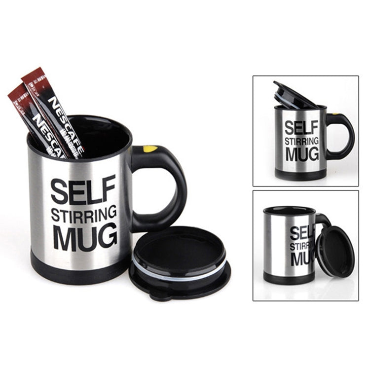 400ml Mugs Automatic Electric Self Stirring Mug Cup Coffee Milk Mixing Mug Smart Stainless Steel Juice Mix Cup Drinkware(Black) by bashfashion