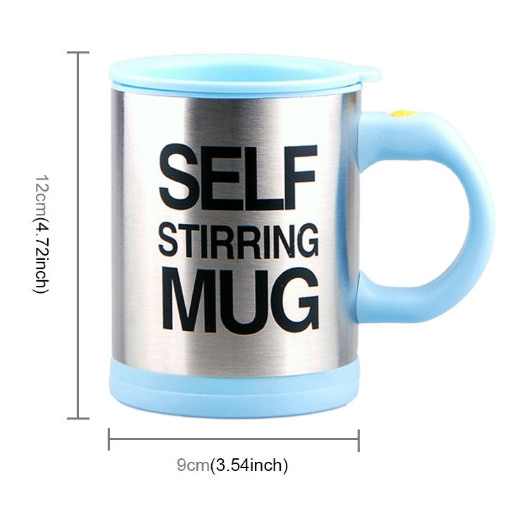 400ml Mugs Automatic Electric Self Stirring Mug Cup Coffee Milk Mixing Mug Smart Stainless Steel Juice Mix Cup Drinkware(Sky blue) by bashfashion