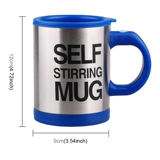 400ml Mugs Automatic Electric Self Stirring Mug Cup Coffee Milk Mixing Mug Smart Stainless Steel Juice Mix Cup Drinkware(Deep Blue) by bashfashion