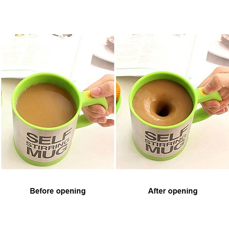 400ml Mugs Automatic Electric Self Stirring Mug Cup Coffee Milk Mixing Mug Smart Stainless Steel Juice Mix Cup Drinkware(Yellow) by bashfashion