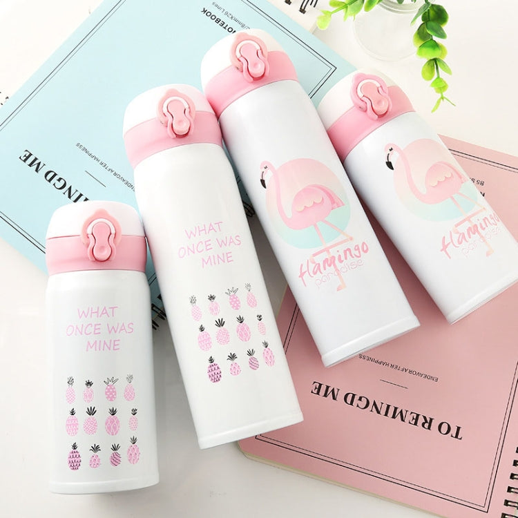 Bouncing Vacuum Flask Mug Travel Stainless Steel Thermos Cup, Capacity:350ml(Pineapple) by bashfashion