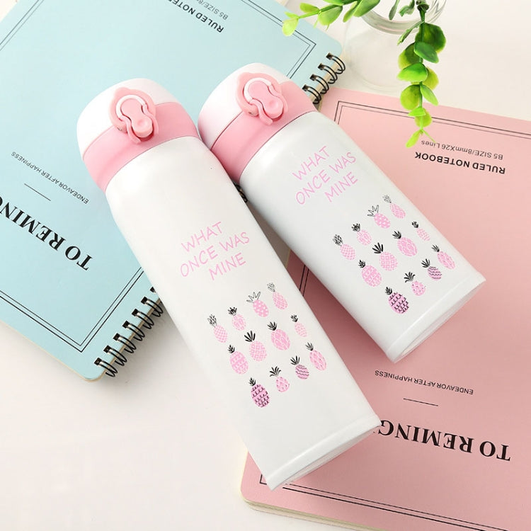 Bouncing Vacuum Flask Mug Travel Stainless Steel Thermos Cup, Capacity:350ml(Pineapple) by bashfashion