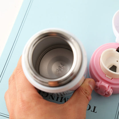 Bouncing Vacuum Flask Mug Travel Stainless Steel Thermos Cup, Capacity:350ml(Pineapple) by bashfashion