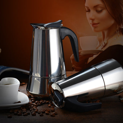 Stainless Steel Moka Coffee Maker Pot Filter(100ml) by bashfashion