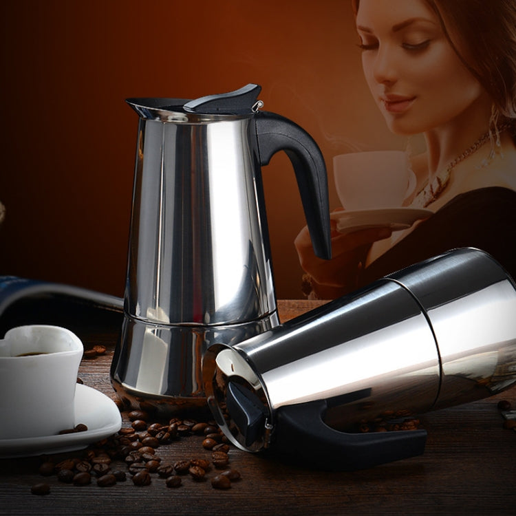 Stainless Steel Moka Coffee Maker Pot Filter(200ml) by bashfashion
