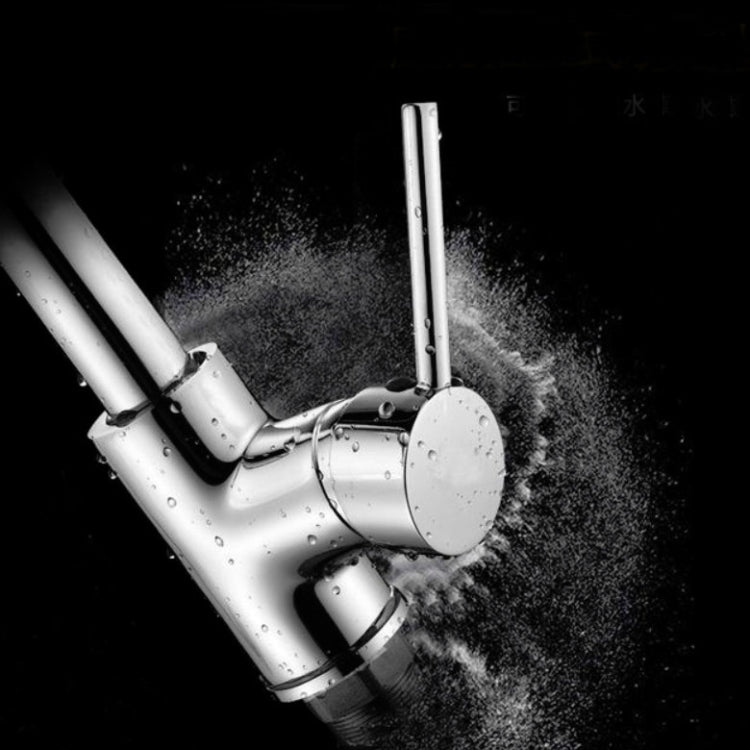 Kitchen Pull-out Faucet Hot And Cold Home 304 Stainless Steel Retractable Rotating Faucet, Style:Stainless Steel Black by bashfashion