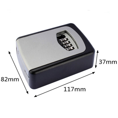 Safety Home Durable Storage Box Key Hider 4 Digit Security Secret Code Lock Wall Mounted Combination Password Keys Box by bashfashion