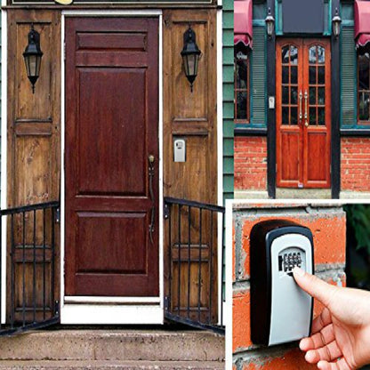Safety Home Durable Storage Box Key Hider 4 Digit Security Secret Code Lock Wall Mounted Combination Password Keys Box by bashfashion