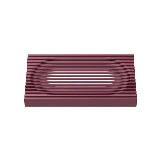 Personalized Soft Rubber Drop-resistant Soap Box Double-sided Bathroom Countertop Type Soap Mop(Red) by bashfashion