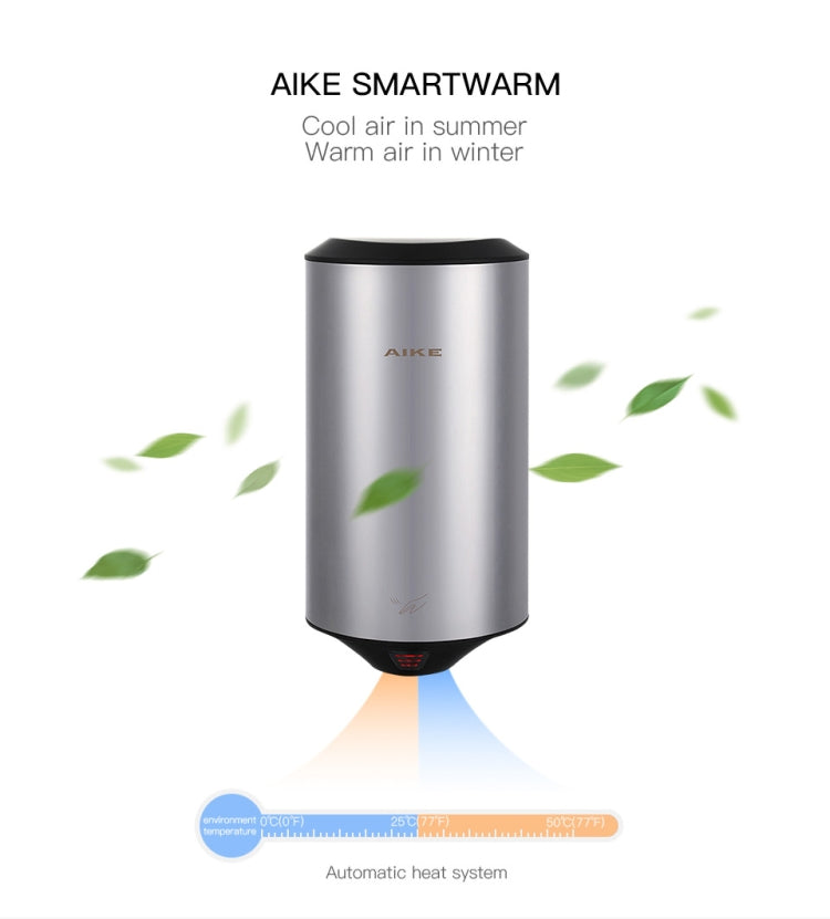 304 Stainless Steel Automatic SensorJet Hand Dryer High Speed Airflow for Home Hotel Airport Hands Drying Machine(Brushed silver) by bashfashion