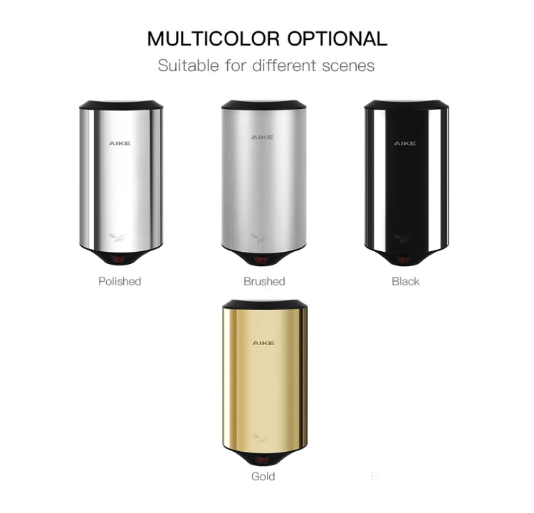 304 Stainless Steel Automatic SensorJet Hand Dryer High Speed Airflow for Home Hotel Airport Hands Drying Machine(Brushed silver) by bashfashion