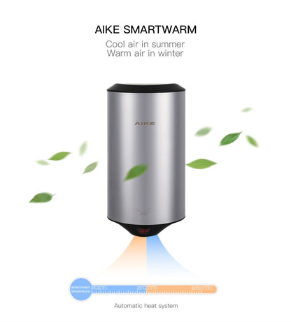 304 Stainless Steel Automatic SensorJet Hand Dryer High Speed Airflow for Home Hotel Airport Hands Drying Machine(Polished silver) by bashfashion