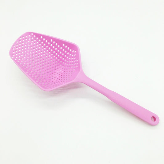 Plastic Drain Shovel Strainers Water Leaking Shovel Kitchen Cooking Ice Shovel Colander(Pink) by bashfashion