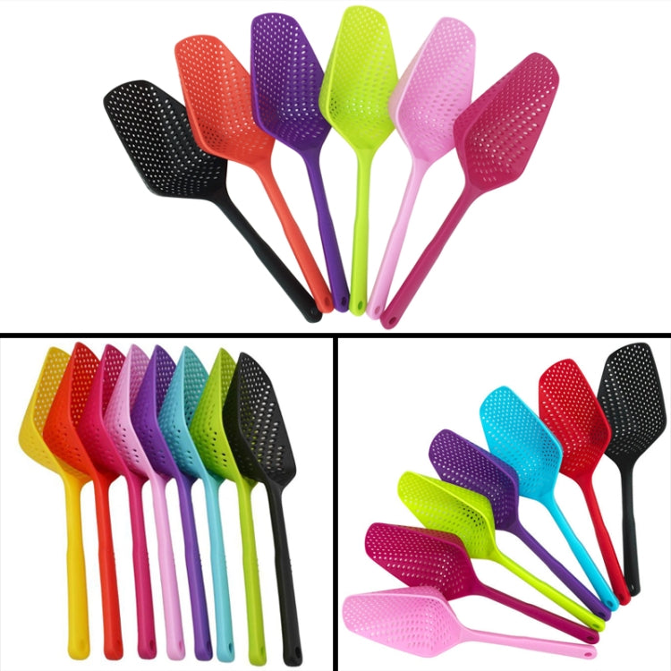 Plastic Drain Shovel Strainers Water Leaking Shovel Kitchen Cooking Ice Shovel Colander(Pink) by bashfashion