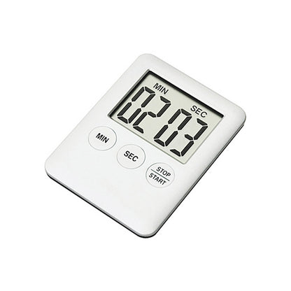 Super Thin LCD Digital Screen Kitchen Timer Cooking Count Up Countdown Alarm Magnet Clock(White) by bashfashion