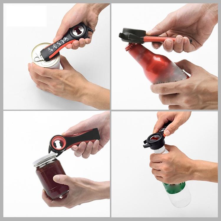 5 in 1 Multifunctional Plastic Bottle Opener Beer Opener Kitchen Tool(Black&Red) by bashfashion