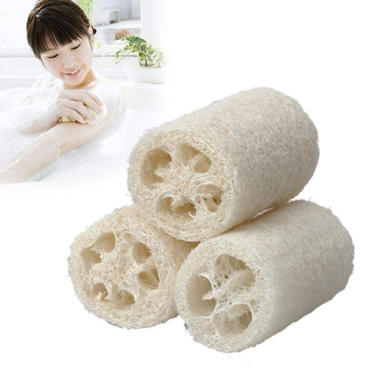 Bath Body Shower Sponge Scrubber Natural Loofah Luffa Loofa Washing Dishes Towel Bathing Massage Body Sponge Scrubber(10cm White Small Size) by bashfashion