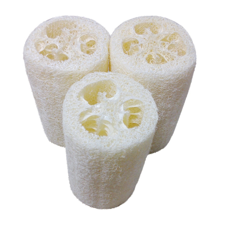 Bath Body Shower Sponge Scrubber Natural Loofah Luffa Loofa Washing Dishes Towel Bathing Massage Body Sponge Scrubber(10cm White Small Size) by bashfashion
