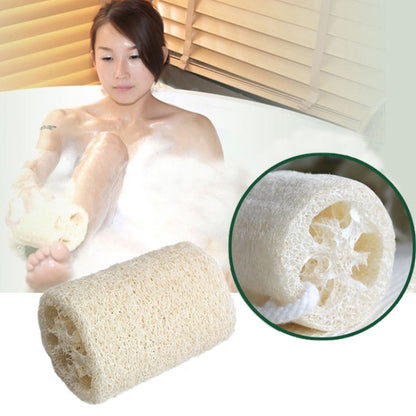 Bath Body Shower Sponge Scrubber Natural Loofah Luffa Loofa Washing Dishes Towel Bathing Massage Body Sponge Scrubber(10cm White Small Size) by bashfashion