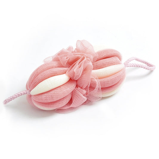 Bath Ball Rubbing Back Bath Towel Long Foam Net Bath Brush(Pink) by bashfashion