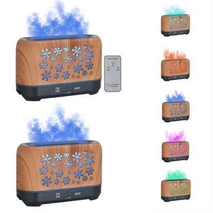 Home Colorful Simulation Flame Incense Smoked Lamp Humidifier, Model:Without Remote Control(UK Plug) by bashfashion