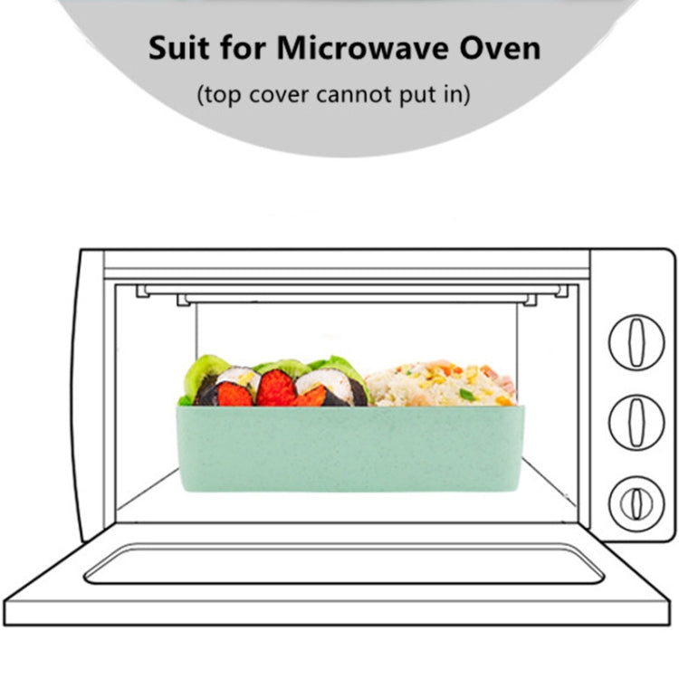 750ml Healthy Material Wheat Straw 2 Layer Lunch Box Dinnerware Food Storage Bento Container Microwave Lunchbox(Pink) by bashfashion