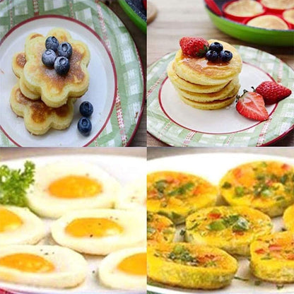 Nonstick Cooking Tool Egg Ring Maker Egg Silicone Mold Pancake Cheese Egg Cooker Pan Flip Kitchen Baking Accessories by bashfashion