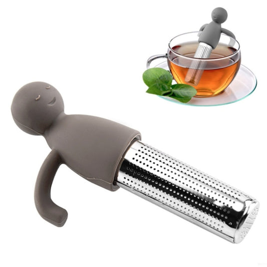 304 Stainless Steel Human-Shaped Tea Bag Filter Random Color Delivery by bashfashion