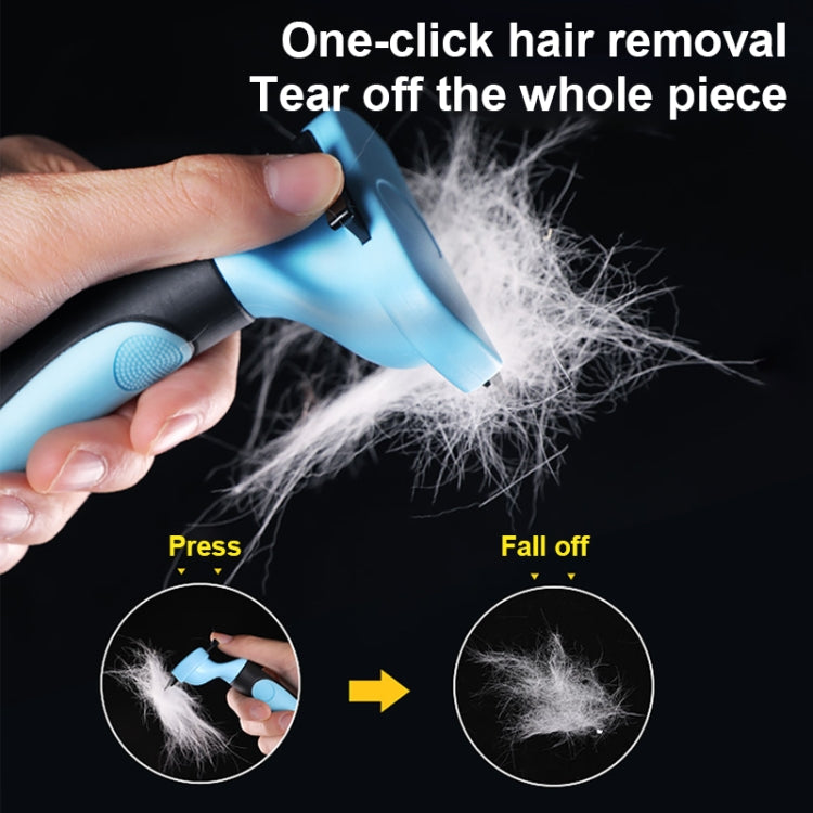 Pet Comb Stainless Steel Double-Sided Open Knot Clean Beauty Hair Removal Comb, Size:Large(Red) by bashfashion