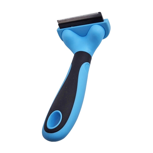 Pet Comb Stainless Steel Double-Sided Open Knot Clean Beauty Hair Removal Comb, Size:Small(Blue) by bashfashion