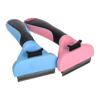 Pet Comb Stainless Steel Double-Sided Open Knot Clean Beauty Hair Removal Comb, Size:Small(Blue) by bashfashion