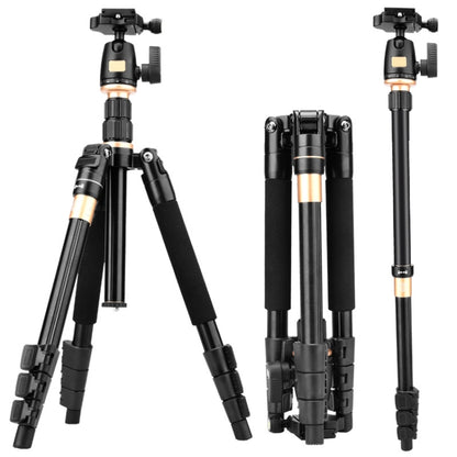 Q555 4-Section Folding Legs Aluminum Alloy Tripod Mount Monopod Holder with Ball Head by bashfashion