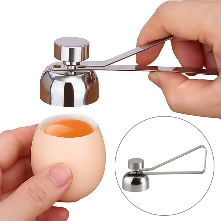 Metal Egg Scissors Egg Topper Cutter Shell Opener Stainless Steel Boiled Raw Egg Creative Kitchen Tools(Silver) by bashfashion