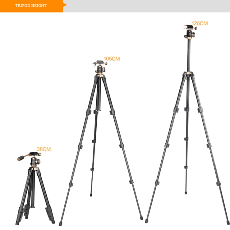 Q160s 4-Section Folding Legs Live Broadcast Aluminum Alloy Tripod Mount with Damping Tripod Ball-Head by bashfashion