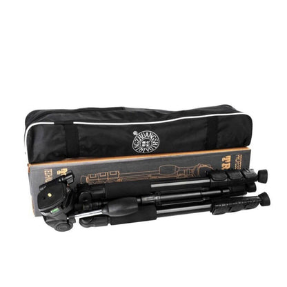 Q111 4-Section Folding Legs Live Broadcast Aluminum Alloy Tripod Mount with Three-dimensional Damping Tripod Heads(Black) by bashfashion