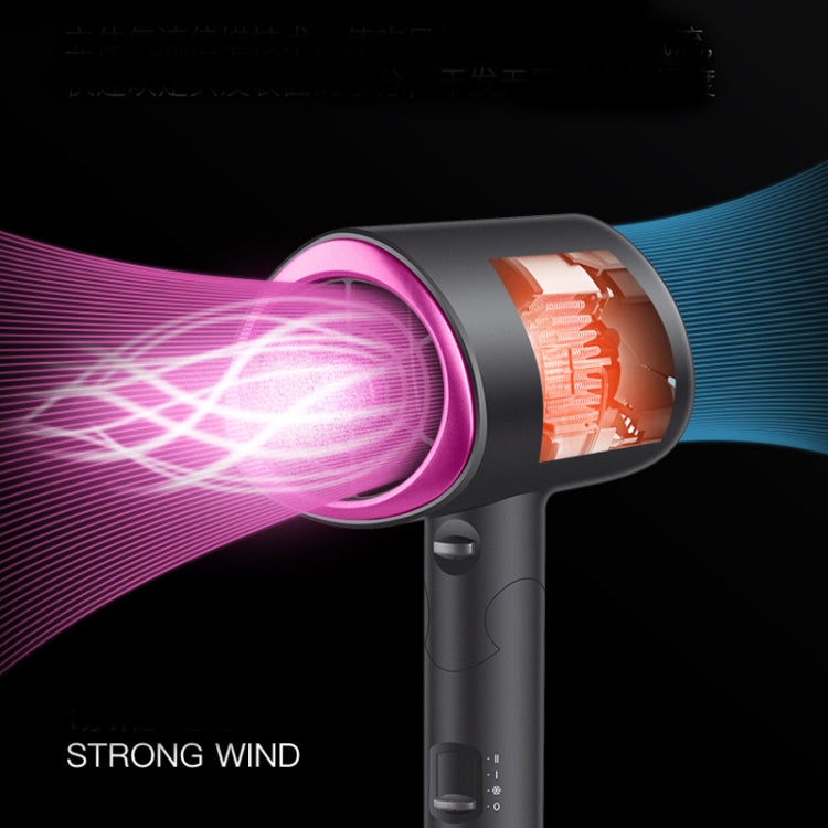 Mingge T1 T Style 1800W High-power Cold Hot Air Wind Fast Drying Folding Hair Dryer, Plug Type:EU Plug(White) by bashfashion