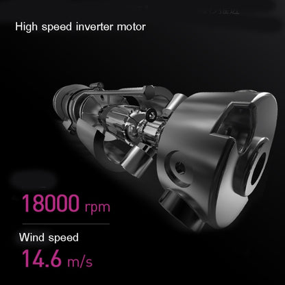 Mingge T1 T Style 1800W High-power Cold Hot Air Wind Fast Drying Folding Hair Dryer, Plug Type:UK Plug(White) by bashfashion